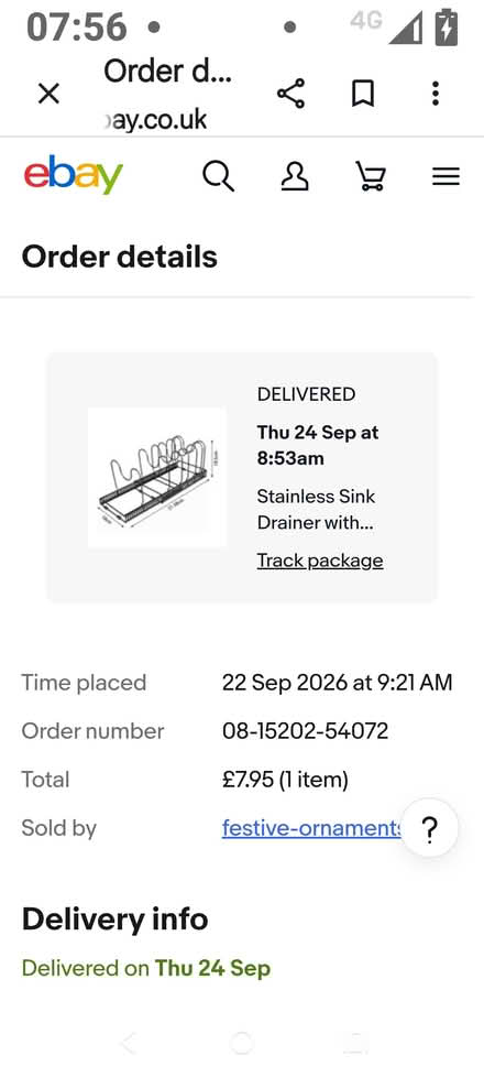 Photo of free Stainless sink drainer (Herdings S14) #1