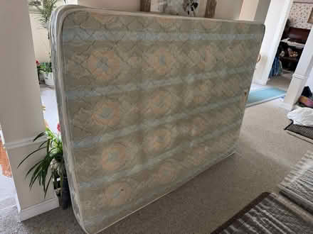 Photo of free queen mattress, box, frame complete (maple leaf lake city way) #1