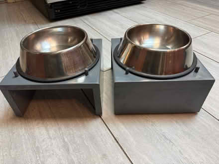 Photo of free Dog bowls with raised platforms (Chelmsford, MA) #1