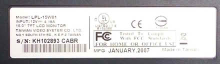 Photo of free 15" TFT LCD monitor (Hayes, Bromley BR2) #2