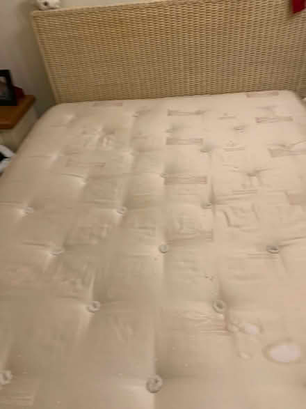 Photo of free King size, 5’ bed with head board (Old Harlow cm17) #1