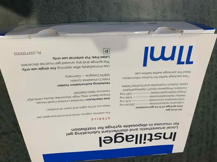 Photo of free Box of Instillagel - unopened (Elephant and castle SE11) #1