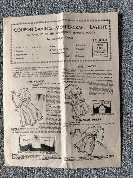 Photo of free Pattern for baby clothes (Falsgrave YO12) #1