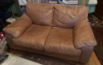 Photo of free 2 seater leather sofa (Kemptown.) #3