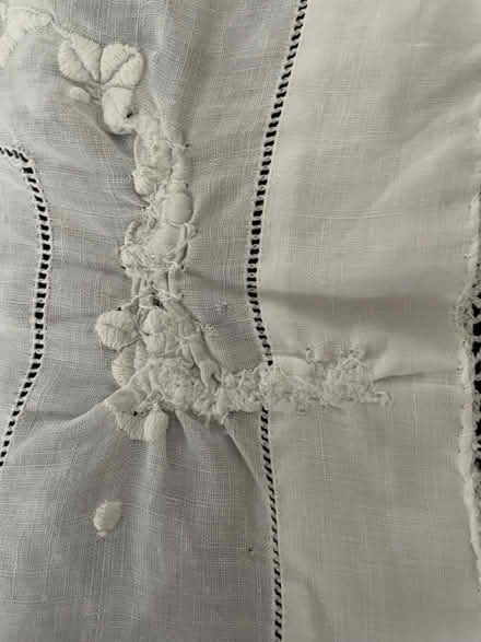 Photo of free Old white cotton/lace tablecloth (Crystal Palace SE19) #4