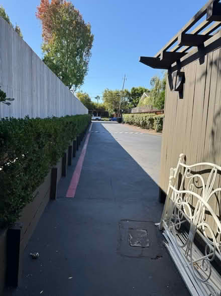 Photo of free White metal double bed frame (1089 West Olive Avenue) #3
