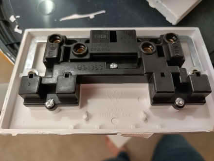 Photo of free Six White Double Plug Face Plate (Roseacre ME14) #2