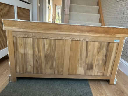 Photo of free Oak shoe box with cushion seat. (Scunthorpe DN15) #2