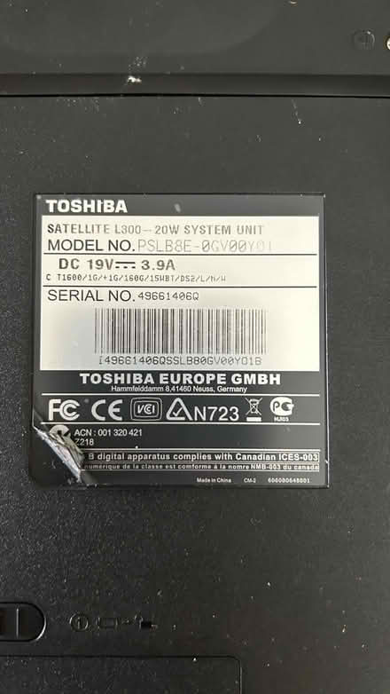 Photo of free Toshiba laptop (North Baddesley SO52) #3