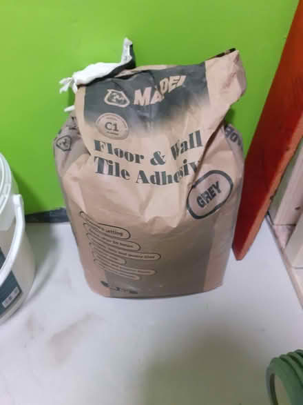 Photo of free Opened bag of tile adhesive (East Blatchington BN25) #1