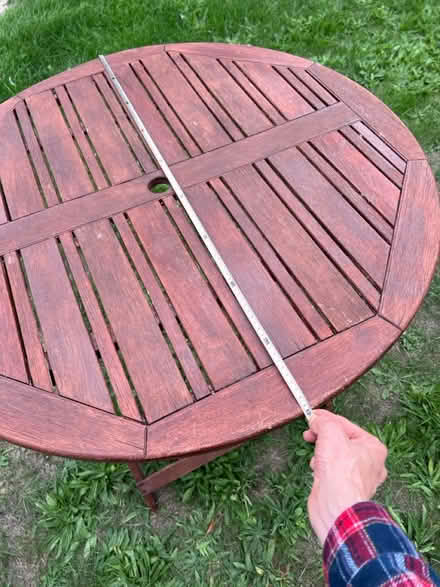 Photo of free Garden wooden table (Redhill Surrey RH1) #2