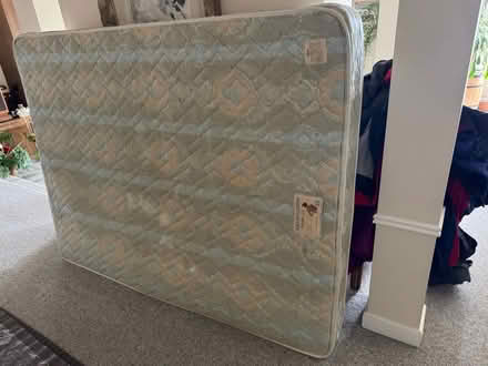 Photo of free queen mattress, box, frame complete (maple leaf lake city way) #3