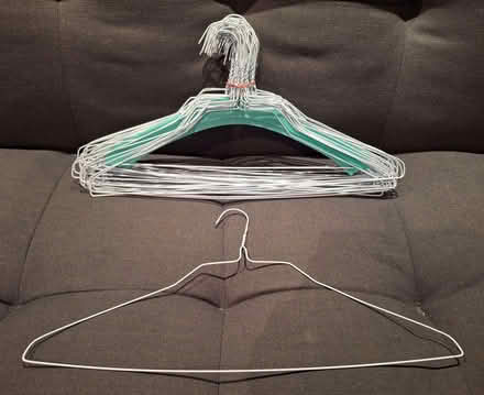 Photo of free White steel coat hangers ~50 (Kennington SE11) #1