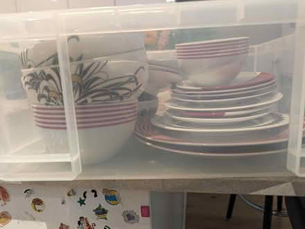 Photo of free Assorted red and black plates and bowls (Canonbury N1) #3