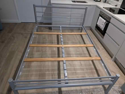 Photo of free Metal double bed frame (TW8) (Queens Park W10) #3