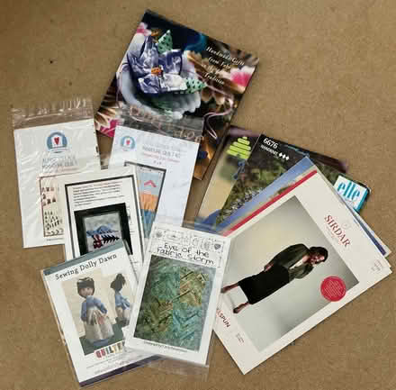 Photo of free Tote bag of fabric remnants plus knitting/quilting patterns (Pant SY10) #2