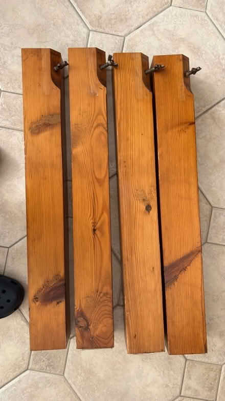 Photo of free Solid pine dining table & 4 chairs (Compton Acres NG2) #2