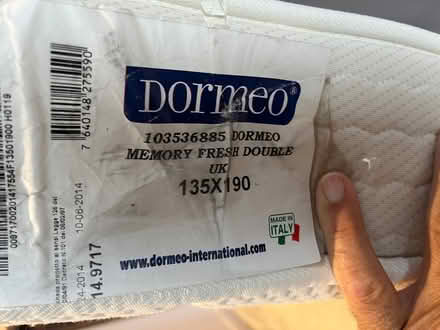 Photo of free Dormeo memory foam mattress (Boyton, North Cornwall) #2