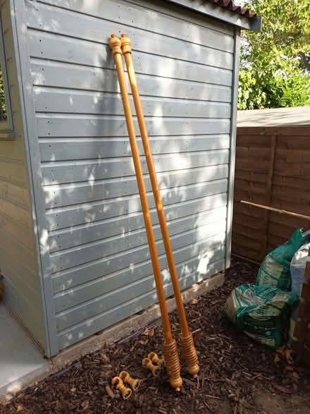 Photo of free Wooden curtain poles x2 (Molesey TW12) #1