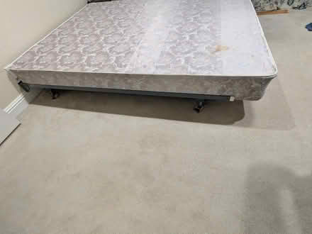 Photo of free Queen size spring & metal frame (Saratoga & Lawrence Expressway) #1