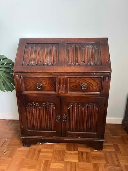 Photo of free Wooden writing desk and cabinet (Pagham po21 4qs) #1