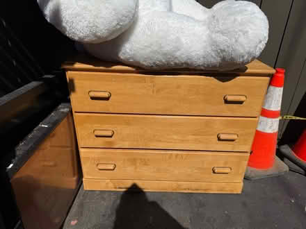 Photo of free Vintage 3-drawer wooden dresser (Valencia Avenue, Sunnyvale) #1