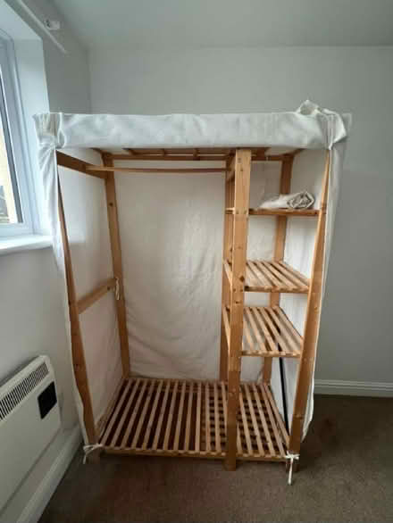 Photo of free Canvas and pine wood wardrobe (Lakenham NR1) #1