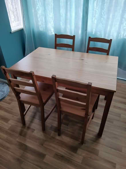Photo of free Solid wood table and 4 chairs (Kenton HA3) #1