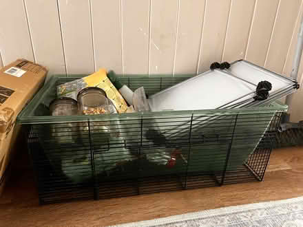 Photo of free Gerbil cage, playpen, bedding, food, water bottle (Hampton Hill TW12) #1