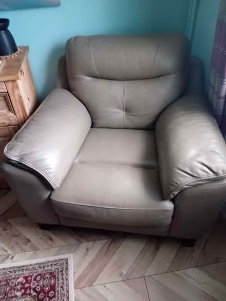 Photo of free Beige leather armchair (Greenstead CO4) #3