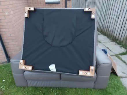 Photo of free Grey Italian Leather Sofa (Orbiston ML4) #2
