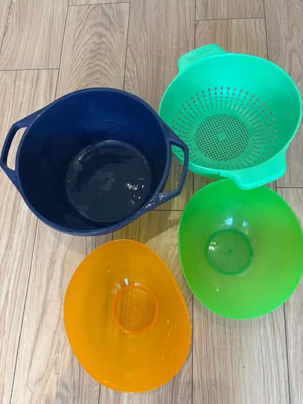 Photo of free Plastic bowls and colander (Chorlton M21) #1