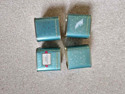 Photo of free 4 very small empty Fortnum and Mason tea caddies (Eastbourne BN21) #1