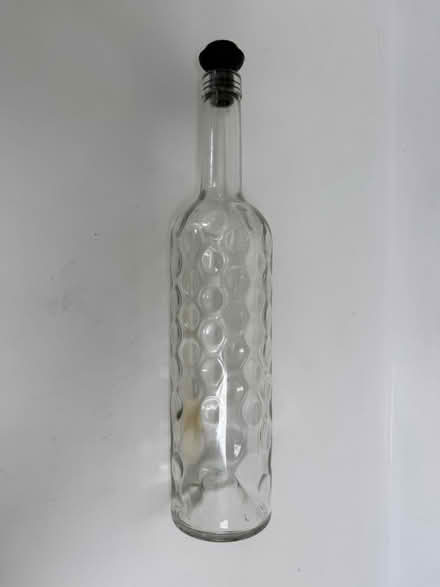 Photo of free Textured glass bottle with stopper (Valencia Avenue, Sunnyvale) #2