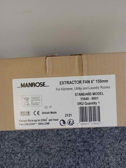 Photo of free Extractor fan (Gosforth) #2