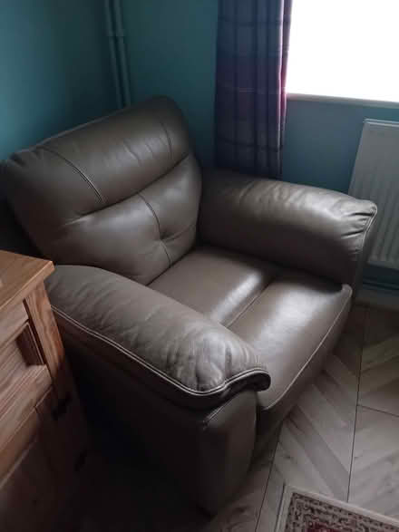 Photo of free Beige leather armchair (Greenstead CO4) #2