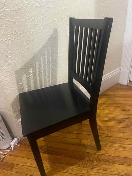 Photo of free Two black wooden chairs (Back Bay/Fenway line) #2