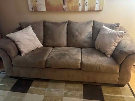 Photo of free Darcy Mocha Microfiber Sofa (Bethesda, MD) #1
