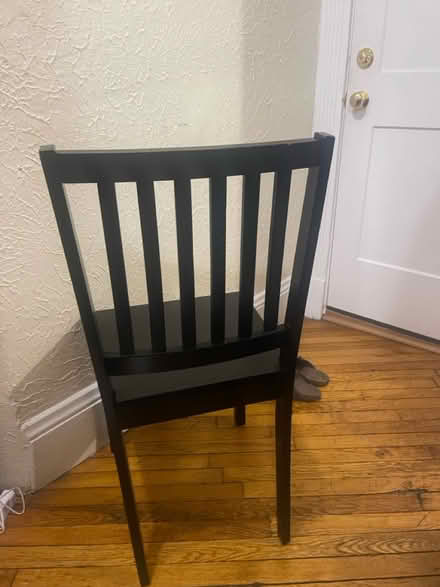 Photo of free Two black wooden chairs (Back Bay/Fenway line) #3