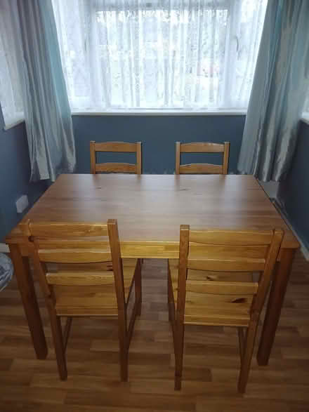 Photo of free Solid wood table and 4 chairs (Kenton HA3) #1