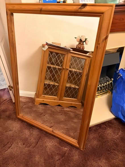 Photo of free Solid wood mirror (Low Grange Road S63) #1