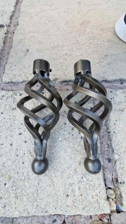 Photo of free Curtain pole with brackets & finials (Marcham OX13) #2