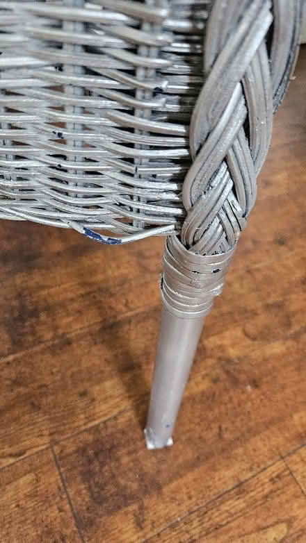 Photo of free Silver Wicker Arm Chair (Slyne-with-Hest LA2) #3