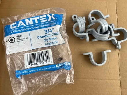 Photo of free 3/4” conduit clamps (Hawthorne) #1