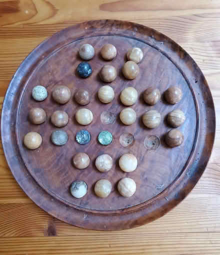 Photo of free Wooden solitaire board and most marbles (Dyke Road area BN1) #1