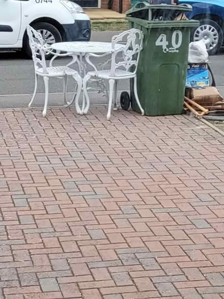 Photo of free Metal garden table and chairs (Benson OX10) #1