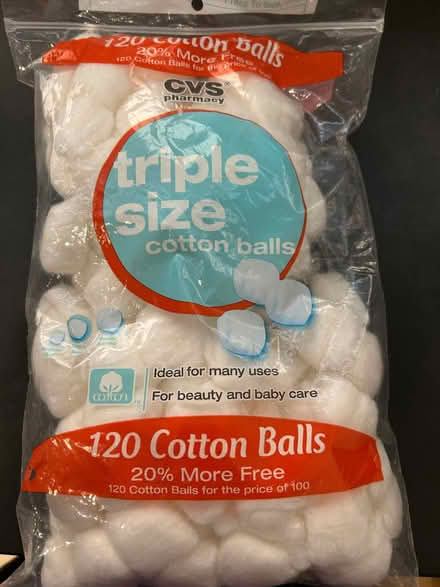 Photo of free Unused bag of cotton wool balls (Norham Manor OX2) #1