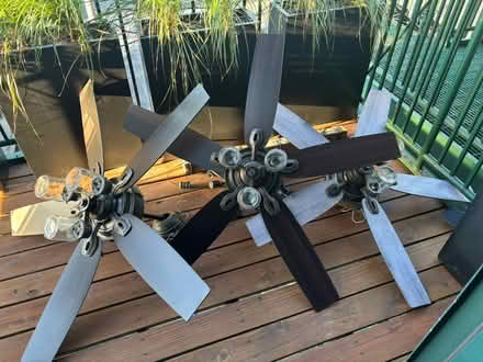 Photo of free 3 identical ceiling fans/ lights (Madison st and Des plaines) #1