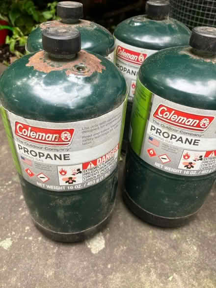 Photo of free (4) 1 Pound LP Gas Cannisters (Washington Square Brookline) #1