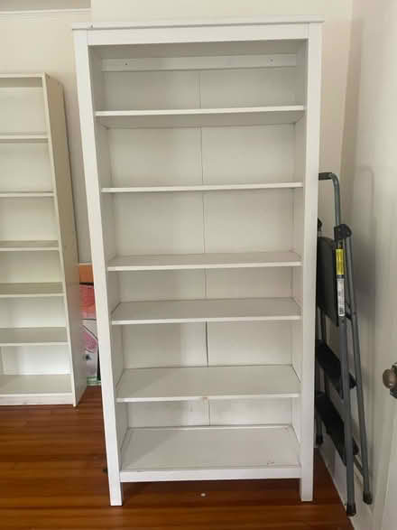 Photo of Tall, white, book case (Riverdale) #1